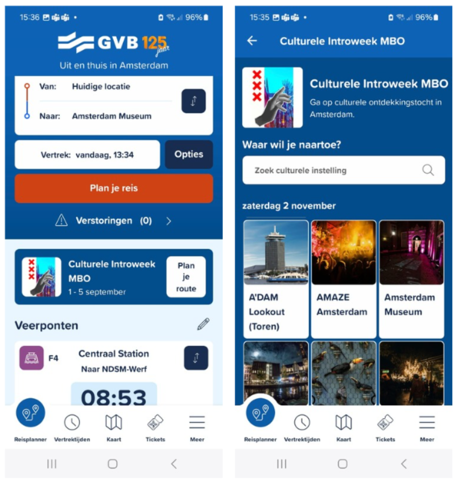 Instructie om de GVB app te downloaden